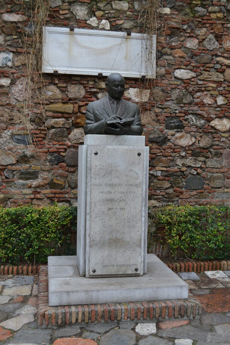 The Juan Temboury Alvarez Statue in Malaga, Spain