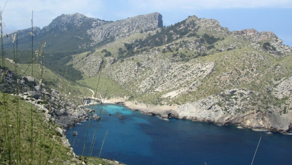 The ocean and hills making a stunning cove in the north of Mallorca