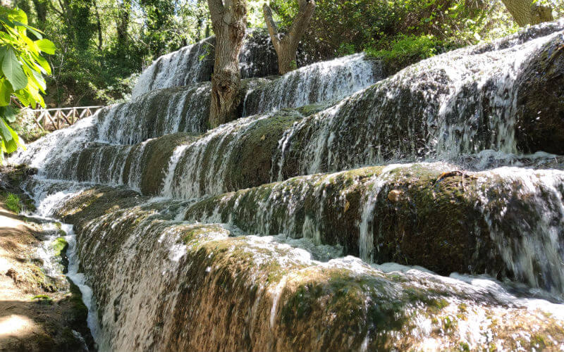 One of many waterfalls in the Monasterio de Piedra Natural Park