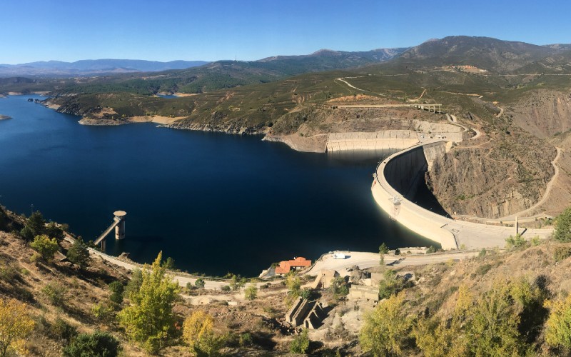 one of the Mirador de Patones in the Madrid mountains overlooking the dam and resevoir
