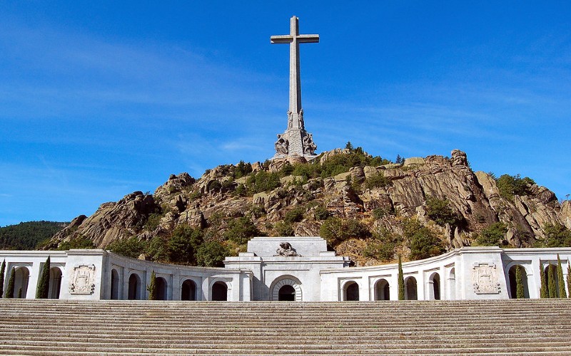 The giant cross at the Valley of the Fallen in Madrid