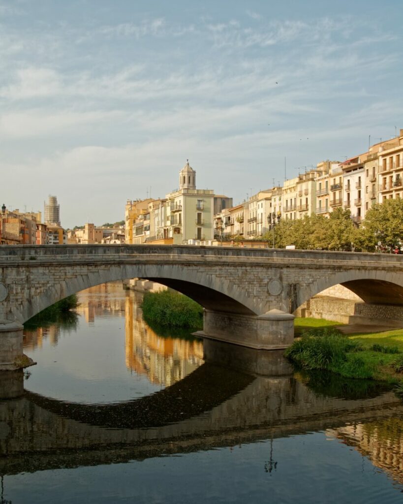 One of the many bridges over the Onyar Rver in Girona
