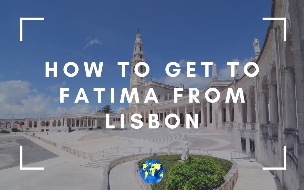 A map showing the route from Lisbon to Fatima, including major highways and landmarks.